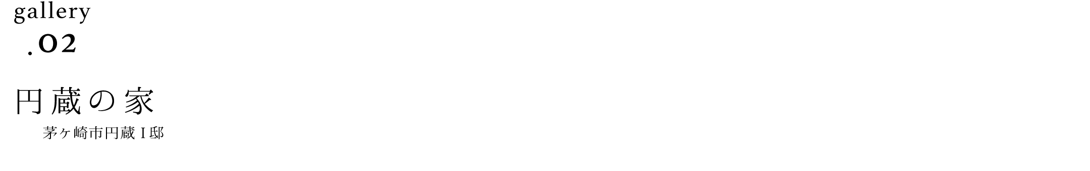 作品ギャラリー02「円蔵の家」