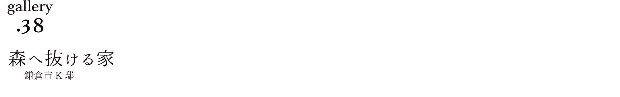作品ギャラリー38「森へ抜ける家」