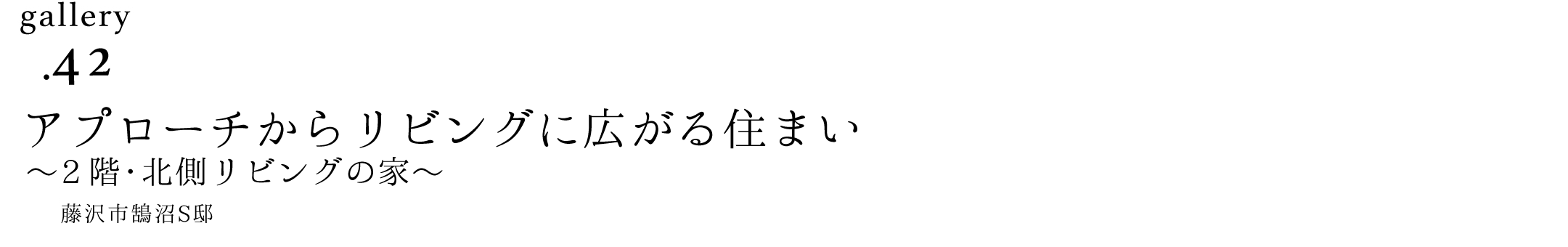 作品ギャラリー42「アプローチからリビングに広がる住まい〜2階・北側リビングの家〜」