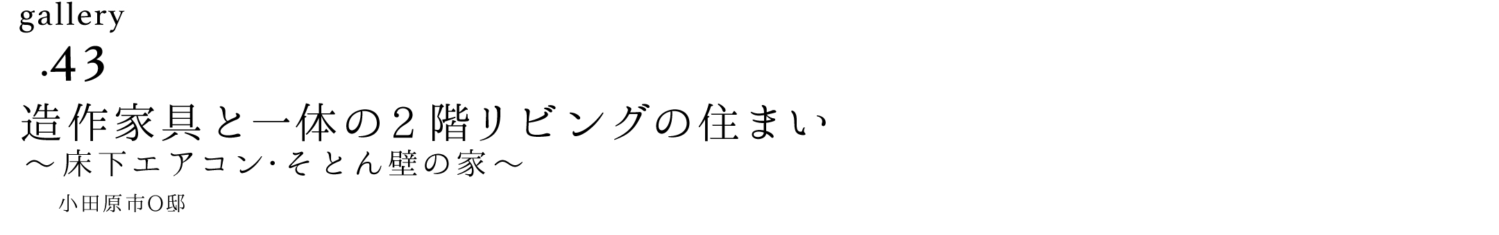 作品ギャラリー43「造作家具と一体の2階リビングの住まい」